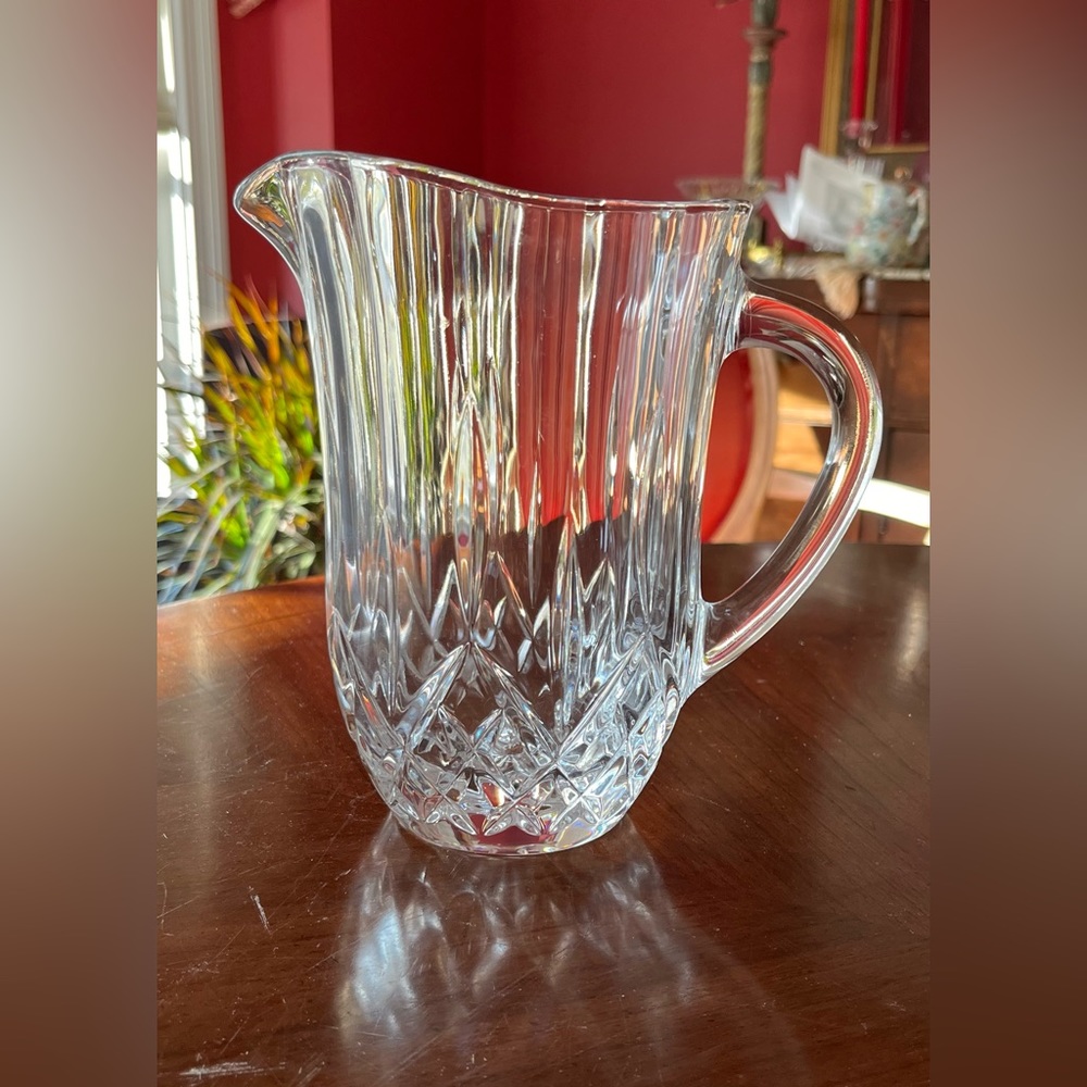 Exquisite VTG Royal Crystal Rock Opera Cut Clear Glass Crystal 32oz Pitcher